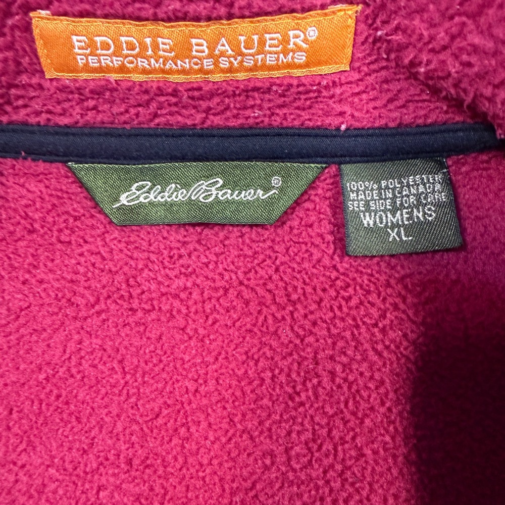 Vintage Y2K Eddie Bauer Fleece Jacket Womens XL Pink Polartec Wind Pro Canada - Picture 3 of 8